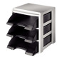 Corbeille a courrier, leitz rack plus, bleu