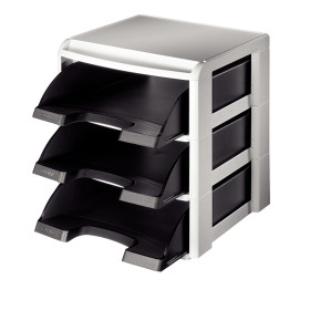 Corbeille a courrier, leitz rack plus, bleu