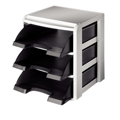 Corbeille a courrier, leitz rack plus, bleu