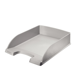 Corbeille a correspondance a4 superposable leitz, argent