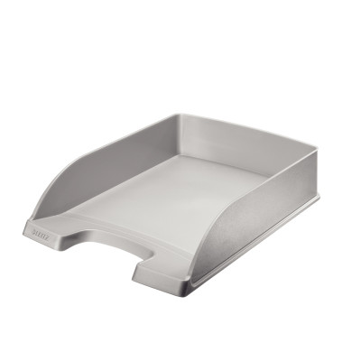Corbeille a correspondance a4 superposable leitz, argent