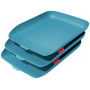 Corbeille a courrier COSY Leitz, Bleu, Lot de 3