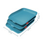 Corbeille a courrier COSY Leitz, Bleu, Lot de 3