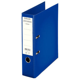 Classeur a levier a4 pp 80mm chromos plus esselte, bleu fonce