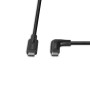 LINDY Câble USB 3.2 Type C coudé, 10Gbit s, 0.5m