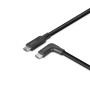 LINDY Câble USB 3.2 Type C coudé, 10Gbit s, 0.5m