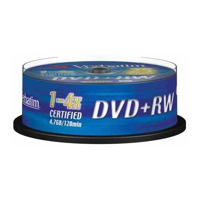 DVD-RW Verbatim - 4,7 Go 4x Speed - Cakebox 25 pièces