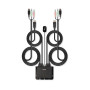 LINDY Switch KVM 2 Ports DisplayPort 1.2, USB 2.0 & Audio, Câbles Intégrés