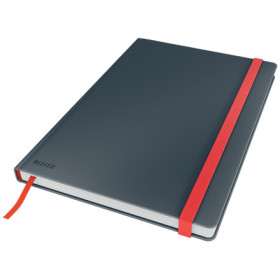 Cahier relie HC format L (B5) COSY Leitz, ligne, Gris