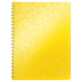 Cahier A4 PP WOW Leitz , quadrille, Jaune