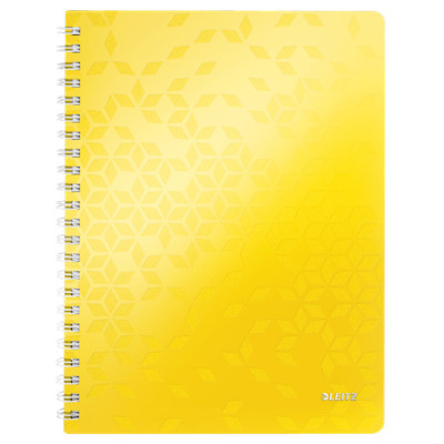 Cahier A4 PP WOW Leitz , quadrille, Jaune
