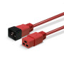 LINDY Rallonge secteur C20 vers C19, rouge, 2m