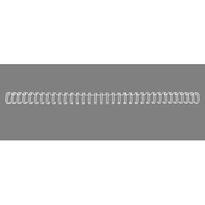 Peigne metallique A4 5mm WIREBIND GBC, Lot 100, Blanc, 5mm (x100)