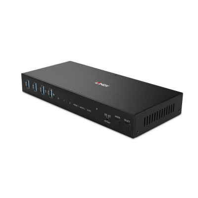 LINDY Switch KVM  Dual Head HDMI 4K60, USB 3.0, 2 Ports