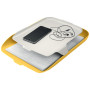 Corbeille a courrier avec organiseur de bureau cosy leitz, jaune