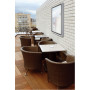Vitrine d'exterieur 4xa4 premium plus nobo, magnetique , blanc