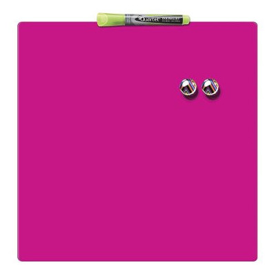 Tableau memo carre 360 x 360 mm Nobo, Rose
