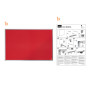 Tableau feutre 1800x1200mm essence nobo, rouge
