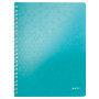 Cahier A4 PP WOW Leitz , quadrille, Menthe