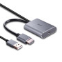 LINDY Convertisseur HDMI vers USB Type C avec alimentation USB