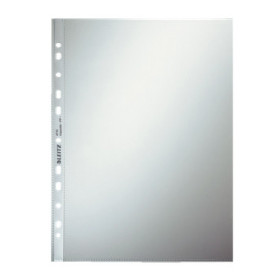 Pochette perforee leitz, lisse, lot de 100, transparent