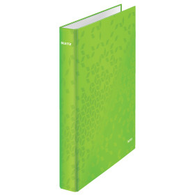 Classeur 2 anneaux plastifie A4 25mm WOW Leitz, Vert