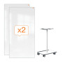 Systeme de tableaux Blancs mobileMove & Meet Nobo 1800x900mm, Gris