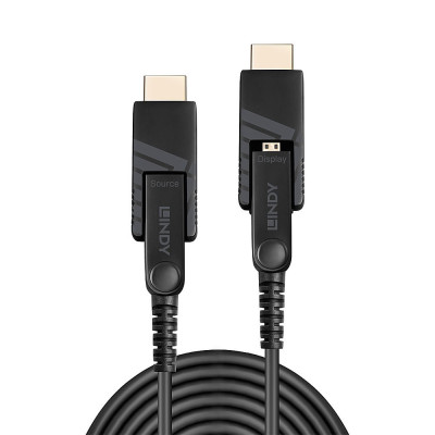 LINDY Câble 100m Micro-HDMI 4K60 Hybride Fibre Optique, Connecteurs HDMI & DVI f