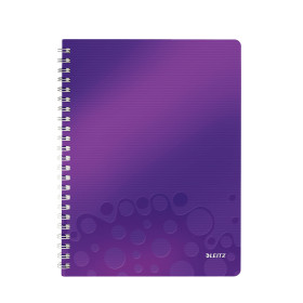 Cahier a4 pp wow leitz , ligne, violet