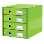 Bloc de classement 4 tiroirs click & store wow leitz , vert