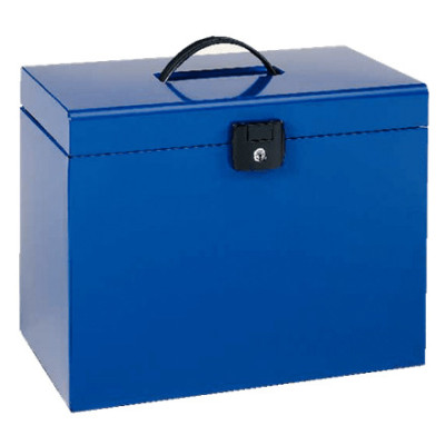 Valise metal, esselte, bleu