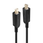 LINDY Câble Mini DisplayPort 1.4 Hybride Fibre Optique, connecteurs DP fournis,