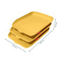Corbeille a courrier COSY Leitz, Jaune, Lot de 3