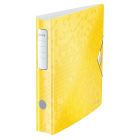 Classeur a levier 180° Active PP dos 65mm, WOW Leitz, Jaune