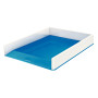 Corbeille a courrier dual wow leitz, blanc bleu