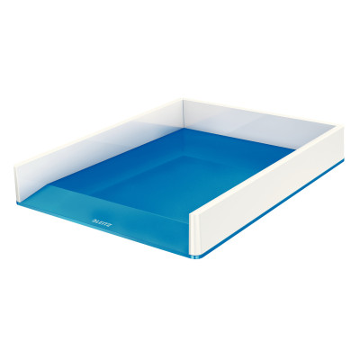 Corbeille a courrier dual wow leitz, blanc bleu