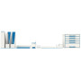 Corbeille a courrier dual wow leitz, blanc bleu