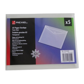 Chemise pression Ice format paysage A5 Rexel, Transparent