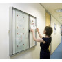 Vitrine d'interieur 8xa4 premium plus nobo, magnetique, blanc