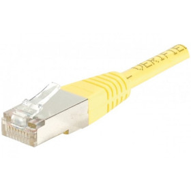 Cordon RJ45 CAT 5e F UTP jaune - 0,15 m