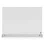 Separateur de bureau 600x450mm en verre blanc brillant, impression pro nobo, bla
