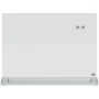 Separateur de bureau 600x450mm en verre blanc brillant, impression pro nobo, bla