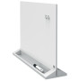 Separateur de bureau 600x450mm en verre blanc brillant, impression pro nobo, bla