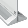 Separateur de bureau 600x450mm en verre blanc brillant, impression pro nobo, bla