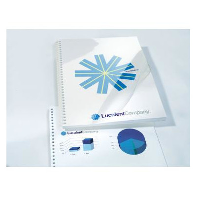 Plats de couVerture A4 150µ HICLEAR GBC, Lot 50, Transparent