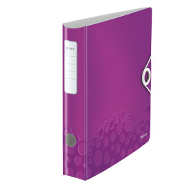 Classeur a levier 180° Active PP dos 65mm, WOW Leitz, Violet
