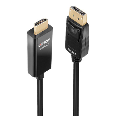 LINDY Câble adaptateur DisplayPort vers HDMI 4K60Hz avec HDR 1m