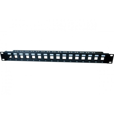 DEXLAN PANNEAU 1U 16 PORTS STP KEYSTONE AVEC SUPPORT CABLES
