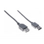 RALLONGE ECO USB 2.0 A   A GRISE - 0,6 M