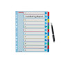 Intercalaire carton, A4+, 12 touches reinscriptible Esselte, Multicolore